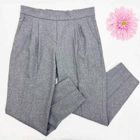 Babaton X Aritzia Cohen Pants Trousers Heather Medium Grey Wool Cashmere Stretch - Picture 2 of 9